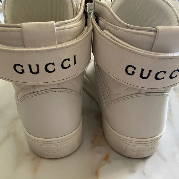 Mens gucci high top leather shoes